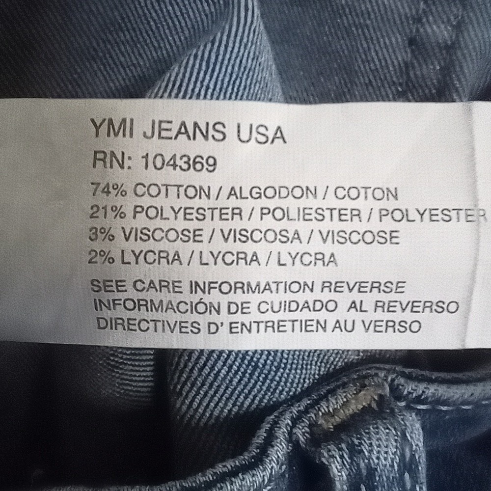 YMI High Rise Flare Denim Jeans Womens‎ Size 5 / 27 Blue Button Fly Festival - Picture 13 of 16